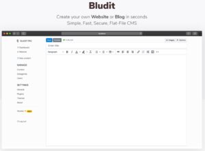 Mehr über den Artikel erfahren Bludit Blog System ohne Datenbank