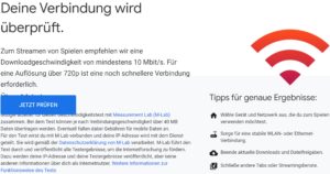 Mehr über den Artikel erfahren Test der Internet Geschwindigkeit mit Google