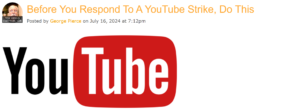 Mehr über den Artikel erfahren Interessanter Artikel zum Thema YouTube Strike